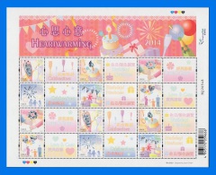 HK 2014-0001, "Heartwarming", S/S MNH - Blokken & Velletjes