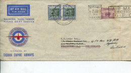 (338) New Zealand Airmail Cover To Australia - 1940 - Inaugural Trans-Tasman Flying Boat Service - Briefe U. Dokumente