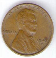 STATI UNITI ONE CENT 1947 - 1909-1958: Lincoln, Wheat Ears Reverse