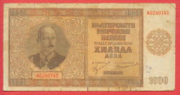 B464 / 1942 - 1 000 LEVA - Bulgaria Bulgarie Bulgarien Bulgarije - Banknotes Banknoten Billets Banconote - Bulgarie