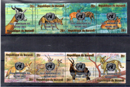 Burundi 1975, 30 Ans ONU UNO    Animaux  Surchargés, PA 392 / 399**, Cote 45 €, - Nuevos