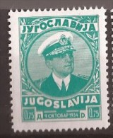 1935  315-19  JUGOSLAVIJA KOENIG ALEXANDAR ADMIRALSUNIFORM  MNH - Ongebruikt