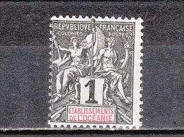 Océanie YT 1 * : Pêcheur , Pirogue - 1892 - Nuovi