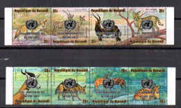 Burundi 1975  ++  30ans Nations Unies, Animaux  Surchargés, PA 392 / 399**, Cote 45 €, - Unused Stamps