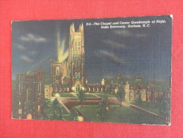 North Carolina > Durham  Chapel  At Night Duke University  1953 Cancel --ref 1165 - Durham