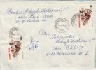 ROMANIAN COUNTS COURT, FOX, STAMP ON REGISTERED COVER, 1995, ROMANIA - Brieven En Documenten