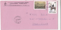 TRADITIONAL COSTUME, BRASOV AREA, HORSEMAN, 1848 REVOLUTION ANNIVERSARY, STAMPS ON COVER, 1999, ROMANIA - Brieven En Documenten