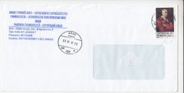 PAINTINGS, CAMIL RESSU SELF PORTRAIT, STAMPS ON COVER, 2001, ROMANIA - Lettres & Documents