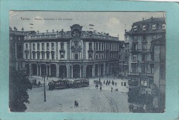 TORINO  -  PIAZZA  SOLFERINO  E  VIA  CERNAIA  -  1923  - - Places