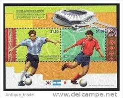 ARGENTINA, 2002, Philatelic World Expo, Football, Soccer, Philakorea, Souvenir Sheet, MNH, (**) - 2002 – Corea Del Sur / Japón