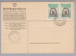 Schweiz Soldatenmarken 1939 Militärpostkarte Mit "Bäcker Kp4" - Dokumente