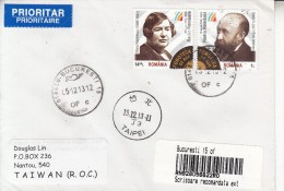 ROMANIA : RADIO ROMANIA On Cover Circulated To TAIWAN - Registered Shipping! - Brieven En Documenten