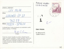 I0004 - Czech Rep. (1994) Postal Center LUBOMER / 742 37 Spalov - Lettres & Documents