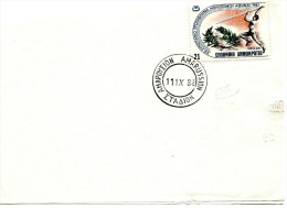 Greece- Paper Fragment W/ Commemorative "13th European Athletic Championships" [Amaroussion Stadium 11.9.1982] Postmark - Postembleem & Poststempel