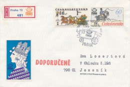 I0052 - Czechoslovakia (1978) Praha 72: World Stamp Exhibition PRAGA 1978 (R-letter - Occasional Registration Label!) - Briefe U. Dokumente