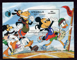 Anguilla ** Bloc N° 53 - J.O. De Los Angeles. Personnages Walt Disney - Anguilla (1968-...)