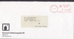 Denmark FORENEDE KAFFEKOMPAGNIER I/S 1973 Meter Stamp Cover Brief Kaffe Coffee Cachet - Macchine Per Obliterare (EMA)