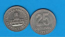 ARGENTINA -  25 Centavos  1993  KM85a - Argentine