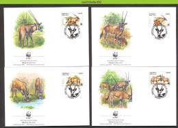 Mzi200fb WWF FAUNA ZOOGDIEREN HERT DEER BEISA ORYX MAMMALS ERITREA 1996 FDC's - FDC