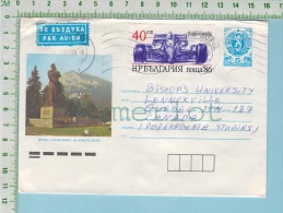 Cover Flamme Sofia 1986  Mecanical Cancelation On 40 Cm + 5 Ct Via Air - Covers & Documents