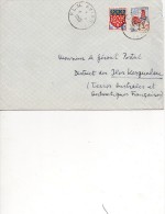 Taaf Kerguelen Port Aux Français Lettre Cachet PLM Avion 1969 France Pour Kerguelen - Covers & Documents