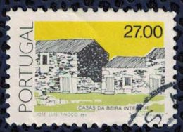 PORTUGAL Oblitération Ronde Used Stamp Maisons Traditionnelles Casas Da Beira Interior 1988 - Usado