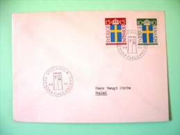 Sweden 1955 FDC Cover To Malmo - Flags - Covers & Documents