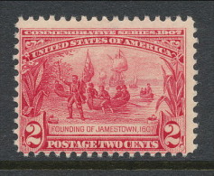 USA 1907 Scott 329. Jamestwon Exposition Issue, 2 C Carmine MNH** - Unused Stamps