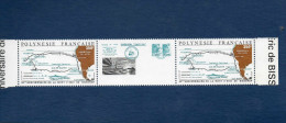 POLYNESIE Française : "Eric De BISSCHOP (naviguateur Français) : 30 Ans De Sa Mort - Trajets Des Expéditions "Tahiti Nui - Unused Stamps