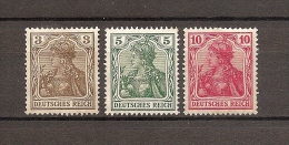 DEUTSCHES REICH DR IMPERIO GERMANIA MIT Wz. 1905 / MH / 84 I - 86 Ia - Nuevos