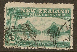 NZ 1898 2/- Milford Sound SG 316 U #AY23 - Used Stamps