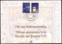 BELGIE - BELGIQUE  : 2004 OBC 3088 HK : Guldensporenslag In Kortrijk - Cartoline Commemorative - Emissioni Congiunte [HK]