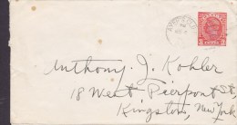 Canada Postal Stationery Ganzsache Entier 3 C George VI. Deluxe AYER's CLIFF 1941 To NEW YORK, United States (2 Scans) - 1903-1954 Rois