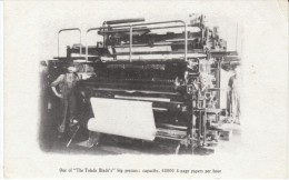 Toledo OH Ohio, Toledo Blade Newspaper Big Printing Press, C1900s Vintage Postcard - Toledo