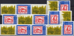 Stamp On Stamps Expo PRAGA 1988 In Prag Bulgarien 3696+6-KB O 4€ CSR #2 Bloque Bloc M/s Philatelic Se-tenant Bf Bulgaria - Lots & Serien