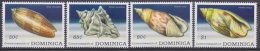 Dominica 2009 Yvert 3452-55, Flora, Sea Shells, MNH - Dominique (1978-...)