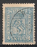 Norvège Norge. 1867 . N° 14. Oblit. - Gebraucht