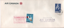 Lettre Air Canada Vers Genève  1966 +vignette Jo - Commemorative Covers