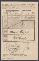 BuM0932 - Böhmen Und Mähren (1943) Hronow - Hronov (Postal Receipt) Form: 12 A (IV-1941) E. B. - Briefe U. Dokumente