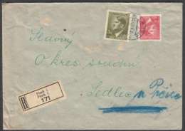 BuM0961 - Böhmen Und Mähren (1943) Pisek 1 - Pisek 1 / Sedletz Unter Gang - Sedlec Pod Kankem (R-letter) Tariff: 4,20K - Cartas & Documentos