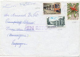 1977 Brief Van Antwerpen PZ1735+1749+1826 Naar Tarragona(ESP) Teruggestuurd EN RETOUR Zie Scan(s) - Cartas & Documentos