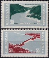 Hydro Power Plant - BRIDGE / DANUBE / DJERDAP -  MNH - Joint Issue Yugoslavia Romania 1965 - Agua