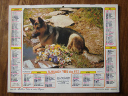 Berger Allemand/Setter Irlandais/1calendrier Des Postes  1982.  Dept Du VAR(83) - Grossformat : 1981-90