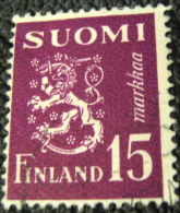 Finland 1950 Lion 15M - Used - Gebruikt