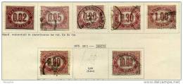 1875  Timbres De Service 7 Valeurs - Service