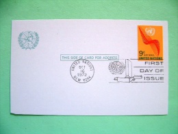 United Nations New York 1972 FDC Pre Paid Card - Air Mail - Lettres & Documents