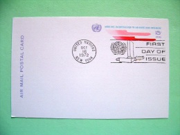 United Nations New York 1972 FDC Pre Paid Card - Air Mail - Cartas & Documentos