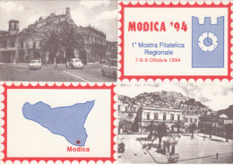 CPA MODICA- SQUARE, CAR, MAP - Modica