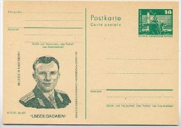 YURI GAGARIN East German Postal Card P79-8-81 Private Print C145  Burg 1981 - Andere & Zonder Classificatie