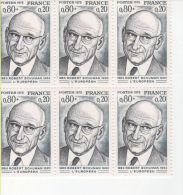 1974 - Robert Schuman  - Bloc De 6 Timbres N° 1826 - Altri & Non Classificati